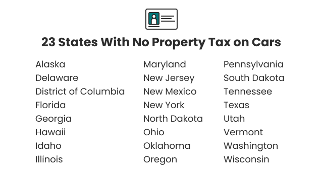 23 States With No Property Taxes on Vehicles