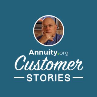 Banner for Annuity.org Customer Stories featuring David Gaynes