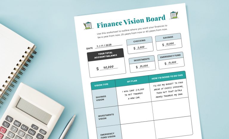 Finance Vision Board