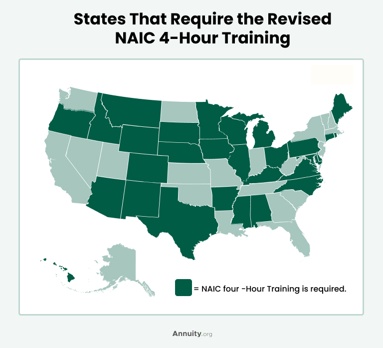 States that Require the Revised NAIC 4-Hour Training