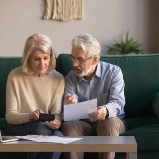 Older couple planning for retirement