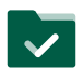 Folder with checkmark icon
